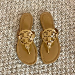 Tory Burch Miller Patent Sandals in Sand 7